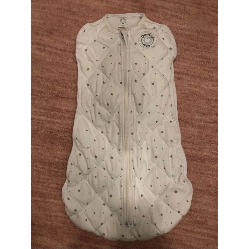 Burt's Bees Baby White Quilted Star Sleep Bag Swaddle
